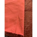 Just Black Denim Coral Pink High Rise Flare Jeans Raw Hem Size 29 Photo 2