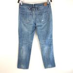 American Eagle Womens Jeans Boy Fit Medium Wash Distressed Size 4 Photo 5