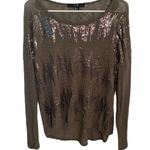 Forever 21 XXI  Long Sleeve Top Olive Green Sequins Photo 0