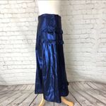 Burberry Skirt Navy Blue Silk Authentic NWT Photo 3