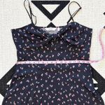 & Other Stories Black Floral Flowy Front Tie Mini Dress Size 10 Photo 8