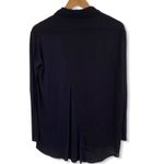 Free People  Black Long Sleeve Mixed Media‎ Shirt XS Photo 3