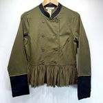 Flying Tomato Army Green Military Style Peplum Jacket Double Breasted Steampunk Photo 0