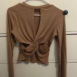 NWT Boutique Top Brown Photo 0