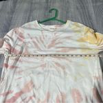 Jane and Delancey Pink, Peach, White Tie-Dye Long Sleeve Shirt; XL Women’s Photo 4