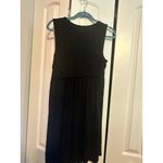 Soma Black Sleeveless Wrap Dress Large Rayon/Spandex Blend Knee-Length Design Photo 6