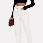 AGOLDE NWT Criss Cross Reycled Leather Pants in White Photo 2