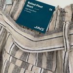 Jag jeans Jag Striped High Rise Pleated Shorts Size 16 NWT Photo 2
