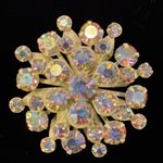 Aurora Borealis Vintage Brooch Silver Photo 0