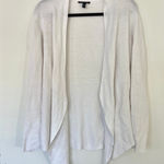 Eileen Fisher  Organic Linen Open Front Cardigan Sweater White Size Small‎ P Photo 0