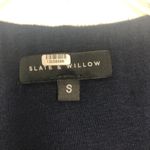 Slate + Willow True Wrap Blue Ribbed Asymmetrical Size Small 3/4 Sleeves Photo 1