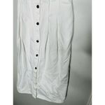 DL1961 White Denim Daphne Silver Button Sleeveless Midi Dress Size Small Photo 7