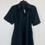 Madewell  Poplin Splitneck Mini Shirtdress Minimalist Relaxed Jet Black Small NWT Photo 14