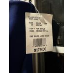 XScape NWT Blue Embellished One Shoulder Ruched Maxi Dress Gown size 14 Photo 9