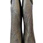 Hogan Silver Leather Wrap Metal Disc Ballet Flats Photo 8