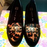 Anne Klein Iflex Cheetah Chain Wedge Calf Hair Size7 Photo 1