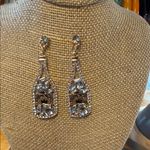 New Years Elegant Gold and Silver Champagne Bottle Earrings Photo 1