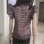 Jill Stuart  Size S Semi sheer mixed pattern stripe & floral ruffle burst sleeve Photo 14