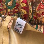 Vintage 80s Lillie Rubin Silk Paisley Halter Maxi Dress XS Yellow Photo 7