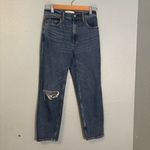 Abercrombie & Fitch  The‎ Mom High Rise Straight Mid Distressed Jeans 26 Short Photo 2