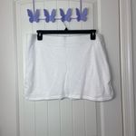 CHAPS  women’s solid white‎ stretch ruched comfy lounge casual mini skirt XL Photo 3