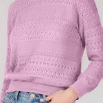 NWT 525 America Pointelle peach Haze crewneck sweater size small Photo 0