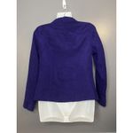 Studio Works Jacket Womens 4P Purple Faux Suede Zip Front Lined Pockets Petite Photo 4