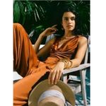 Anthropologie  Maeve Enchantment copper stretch Jumpsuit Sz XS Photo 1