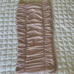 For Love & Lemons Pink Ruched Mesh Glitter Midi Skirt Photo 9