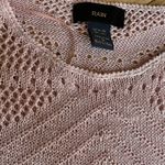 Rain Womens Open Knit Sweater Size XS Pink Crewneck Boho Festival Photo 1