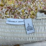 Sincerely Jules Floral Maxi Dress Size Small Long Sleeve‎ Tiered Smocked Back Yellow Photo 6