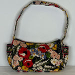 Vera Bradley ‘Poppy Fields’ Shoulder Bag Vibrant Floral Design Quilted Cotton Photo 0