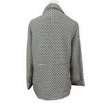 Notations NEW  Womens Geometric Open Front Blazer Jacket M Black Beige Business Photo 3