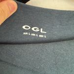 NWT OGL Sz L Asymmetric Slanted Ruched Long Sleeve Brami Top in Dark Blue Size L Photo 2