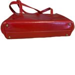 VINTAGE CIRCA 1960’S JANA RED LEATHER KISS LOCK SATCHEL BAG W/CHANGE PURSE Photo 8