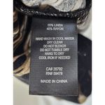 Joie  Linen Blend Black Top Sz S Black Leaf Tunic Button Shirt Oversized Photo 8