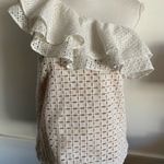 J.Crew  • White One Shoulder Ruffle Eyelet Top Photo 5