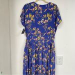 Vintage Herman Geist Blue Floral Print Blazer & Maxi Dress 2 Piece Matching Set Size 8 Photo 12