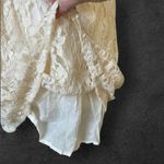 Free People Cream Strapless Lace Mini Dress size 12 Feminine Romantic Flirty Photo 2