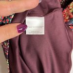Modcloth Floral Wrap V neck Top Sleeveless A-line Plum Dress Photo 6