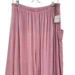 Free People Downtime Wide Leg Pants Bow Detail Lounge Rose Pink Size XS Photo 4