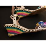 Betsey Johnson  Koko wedge sandal in white multi with polka dots 10 Photo 1