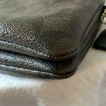 Coach :Dark Brown (C5576) Coated Canvas Signature Double Zip Wristlet-Gold tone Photo 10