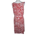 Jones New York  Red and White Dot Print Sheath Dress Size Medium Party Dress Photo 1