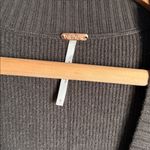 Free People Oakleigh Oversized Boyfriend Sweater Vest Charcoal Small Photo 6