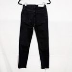 RE/DONE  Originals High Rise Ankle Crop Jeans: Faded Black Wash Photo 3