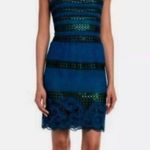 BCBGMAXAZRIA Sequin and knitted Manuela Dress, 8, Blue and Black Photo 0