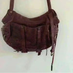 Leather Messenger Bag Crossbody Flap Over Purse Shoulder Bag Satchel Brown Photo 6