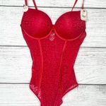 NWT Spree Intimates Pink Lace Sheer Mesh Push Photo 0