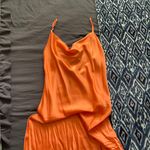 Silk Slip Dress Orange Size L Photo 0